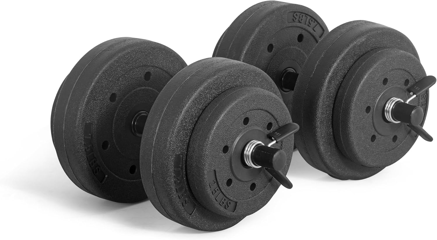 Cap Barbell 40-Pounds Cement Dumbbell Set (Black)