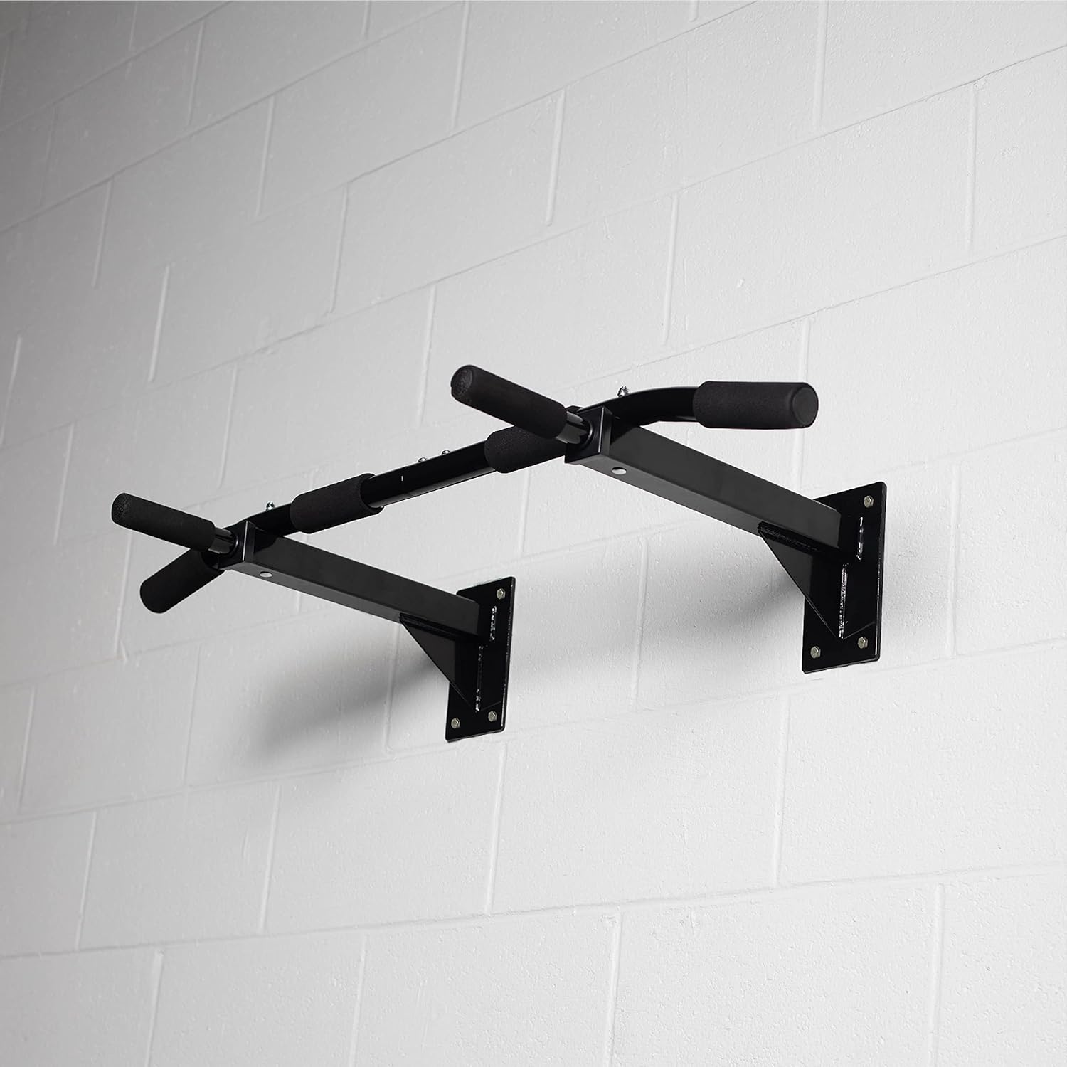 Titan Fitness 3 Position Wall Mounted Pull Up Bar ChinUp Mount Foam Grip Handles Multi Function Home Gym Exercise
