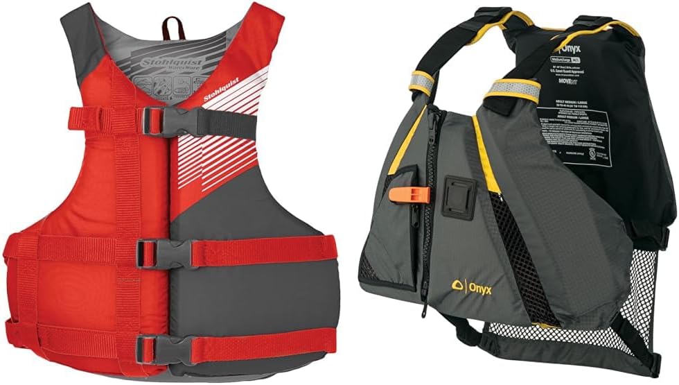 Stohlquist FIT Youth PFD & Onyx MoveVent Paddle Vest Bundle for Kids