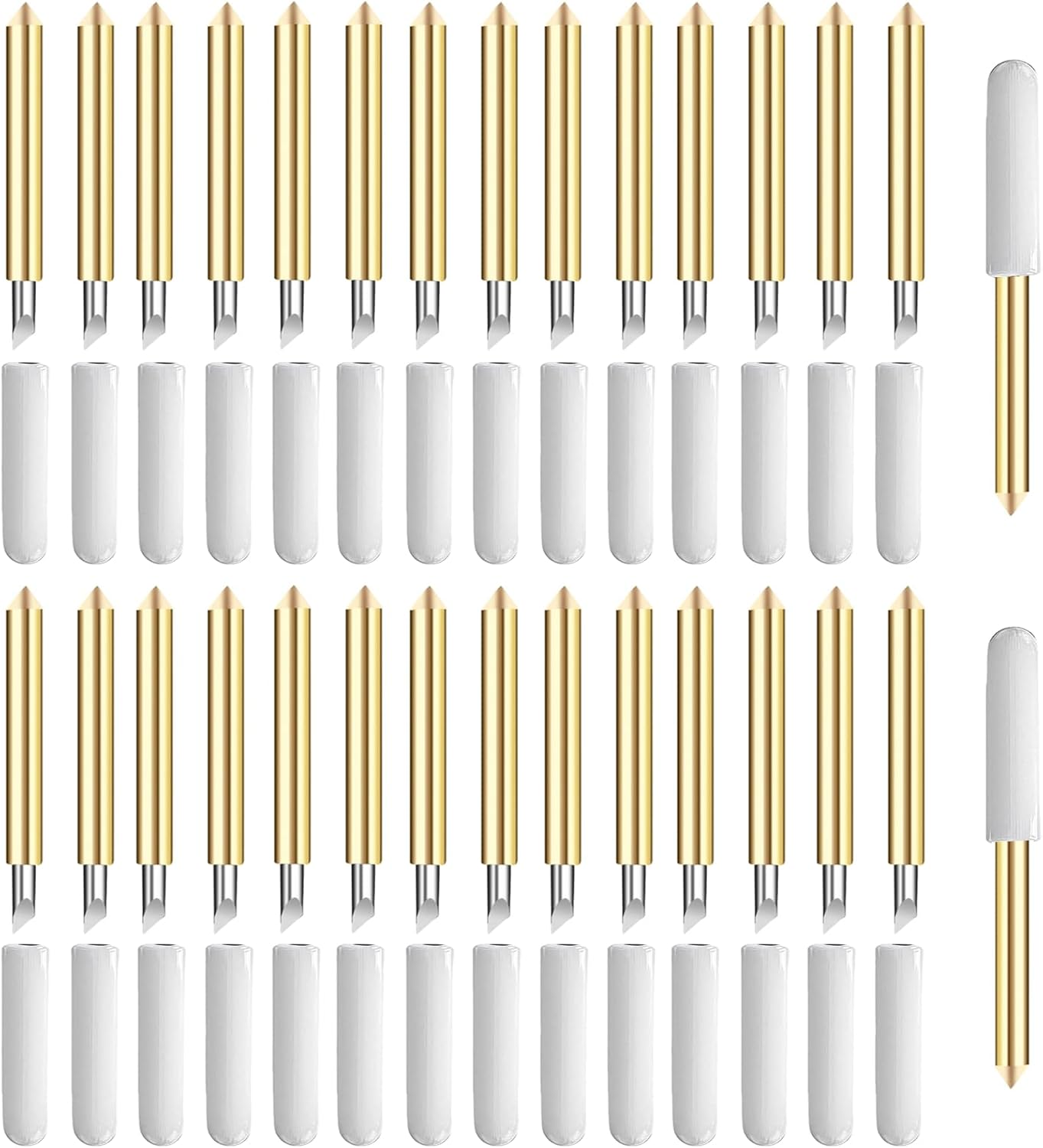 30 Pcs Premium Fine Point Blades Compatible with Cricut Maker 3/Maker/Explore 3/Explore Air 2/Air/One/Venture,Replacement Blade for Cuts Glitter Vinyl,Cardstock,Faux,Adhesive Foil,Vellum and Etc