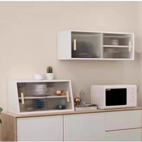 wall cabinet Home Apartment Organizer Wall Cabinet Living Room Decor Storage Cabinet For Kitchen Entryway Study Sliding Door Sideboard Wall-Mounted Floating Cupboard Space-Saving(Size:80*28*33.5cm)