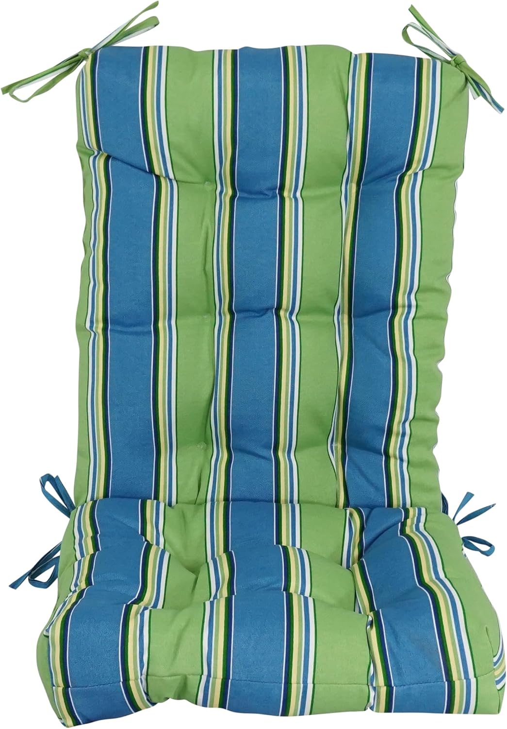 Blazing Needles Multi-Section Tufted Outdoor Chair Cushion, 18 x 38, Haliwell Caribbean