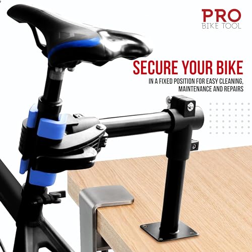 Pro-Bike Tool Bike Repair Stand - Bicycle Work Stand for Home Repair & Maintenance - Adjustable Aluminum Mechanics Workstand Clamp - 44lbs Load Capacity - Holds 1