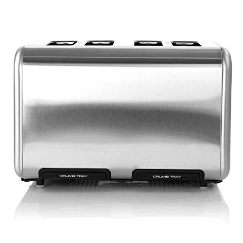 Megachef 4 Slice Toaster in Stainless Steel Red