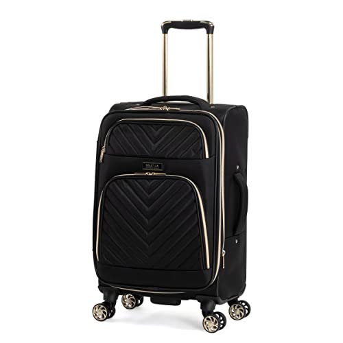 Kenneth Cole REACTION Chelsea Chevron Quilted Luggage, Black, 28-Inch Checked