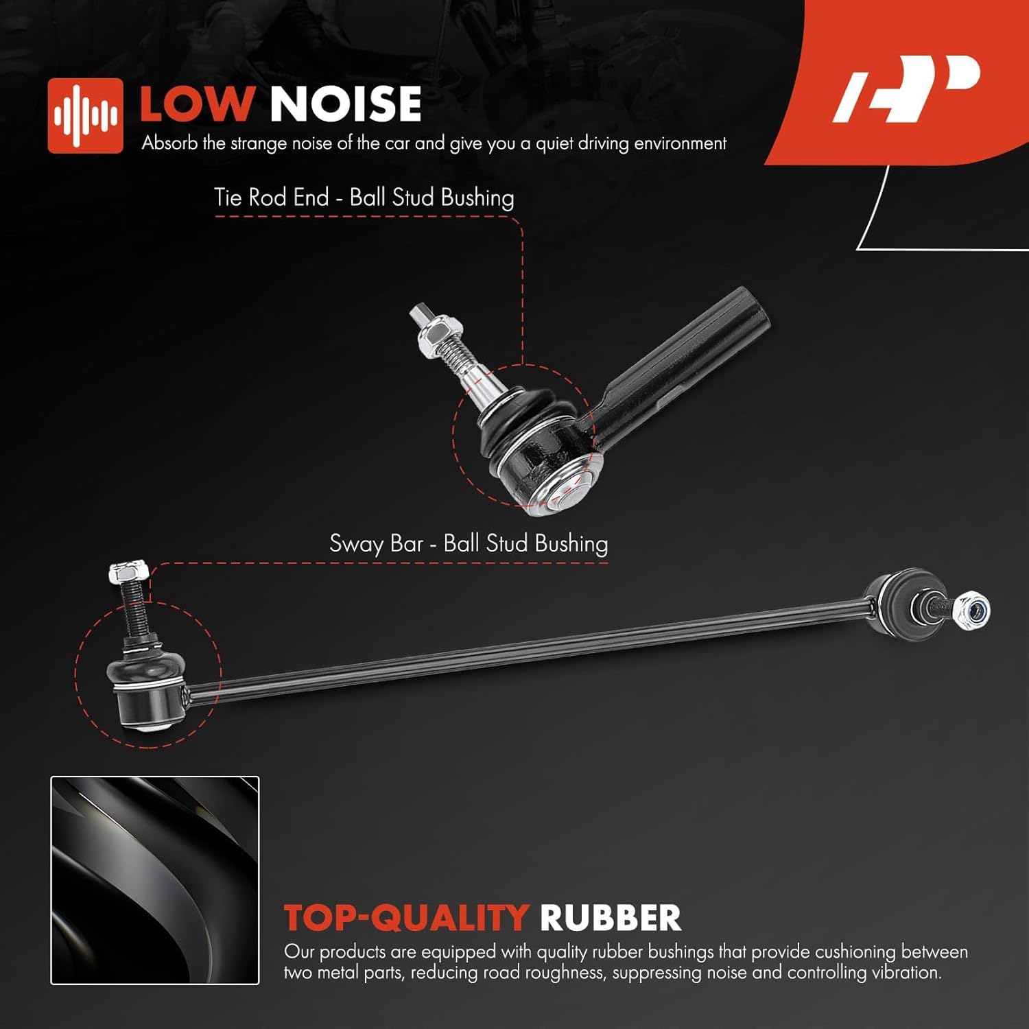 A-Premium 10Pcs Front Suspension Kit, Lower Control Arm Sway Bar Links Inner Outer Tie Rod Ends, Compatible with Chevrolet Camaro 2010 2011 2012 2013 2014 2015