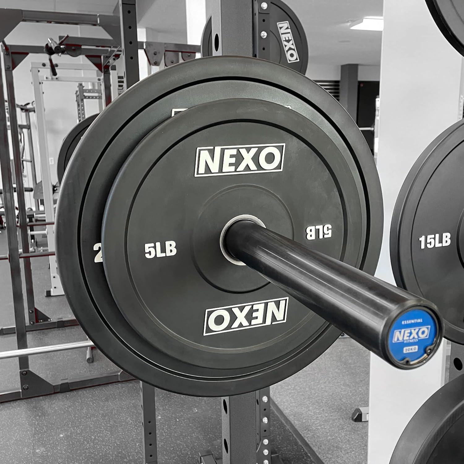 NEXO 5LB Rubber Bumper Plate Pair - Premium Matte Finish 2x 5LB Cross Training Weight Plates