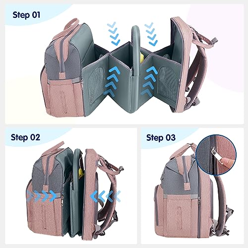 DERJUNSTAR Diaper Bag Backpack Baby Diaper Bags Black