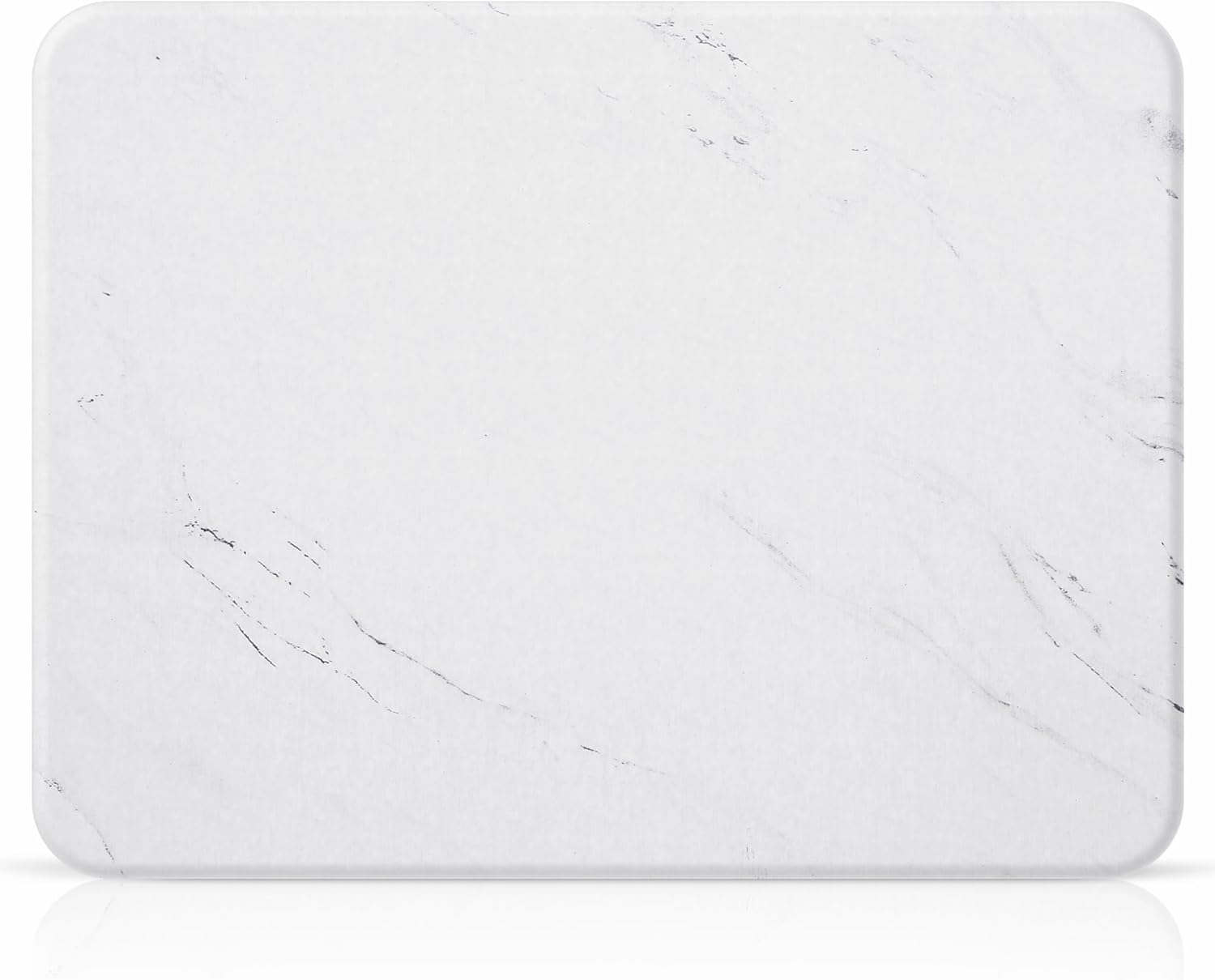 Stone Drying Mat for Kitchen Counter, Fast Drying Diatomaceous Earth Stone Dish Drying Mat, Ultra Absorbent Heat Resistant Dish Drying Mats, 16x12 Non-Slip White Marble Mat for Kitchen Bathroom