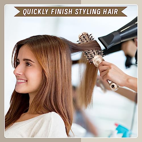 Round hair brush Ceramic ion hair brush Professional salon and home hair blow styling Lightweight round hair brush, non-electric(32mm)