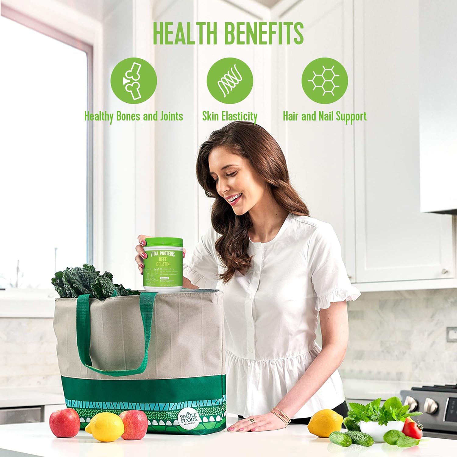 Vital Proteins Beef Gelatin Powder, Pasture-Raised & Grass-Fed Beef Collagen Protein Supplement with Proline & Hydroxyproline, Non-GMO, Gluten & Dairy & Free, Whole30 Approved, Paleo friendly - 32 oz