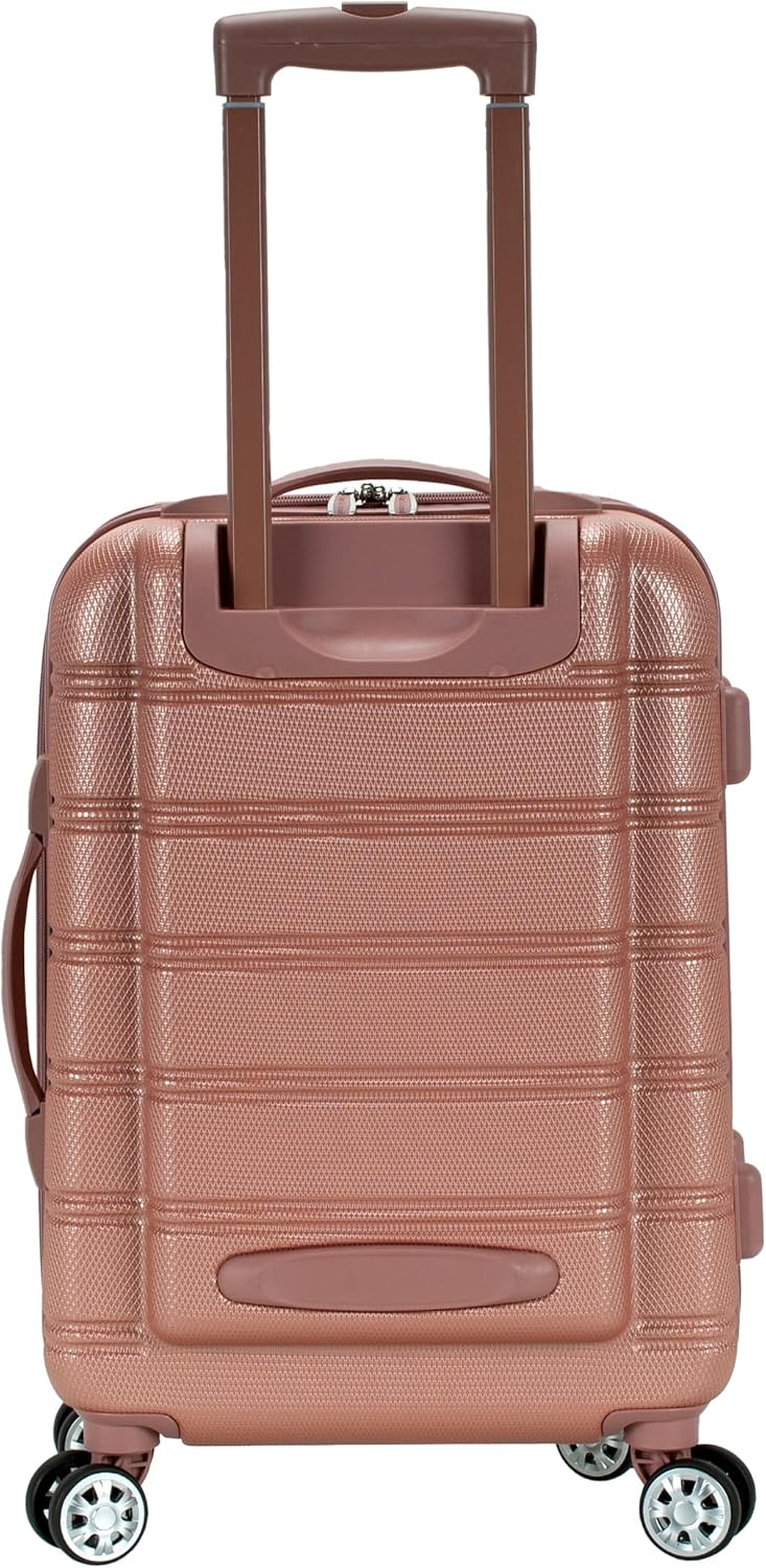 Rockland Melbourne Hardside Expandable Spinner Wheel Luggage, ROSEGOLD, Carry-On 20