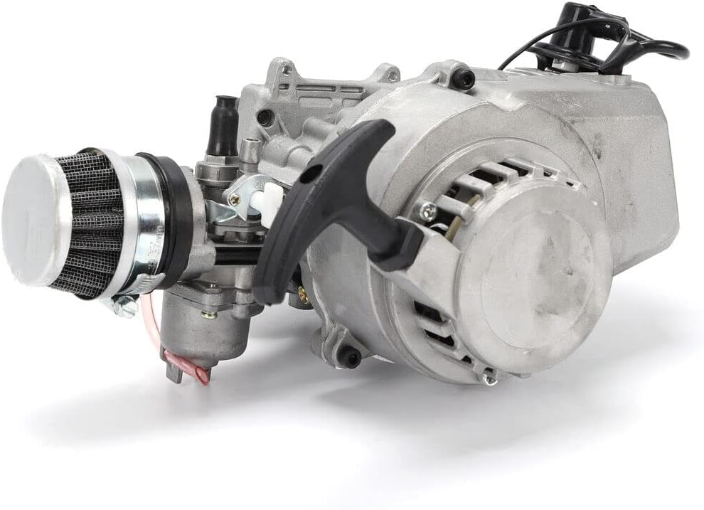49cc 2-Stroke Engine Motor, Pull Start Engine For Pocket Scooter Mini Dirt Bike Quad ATV