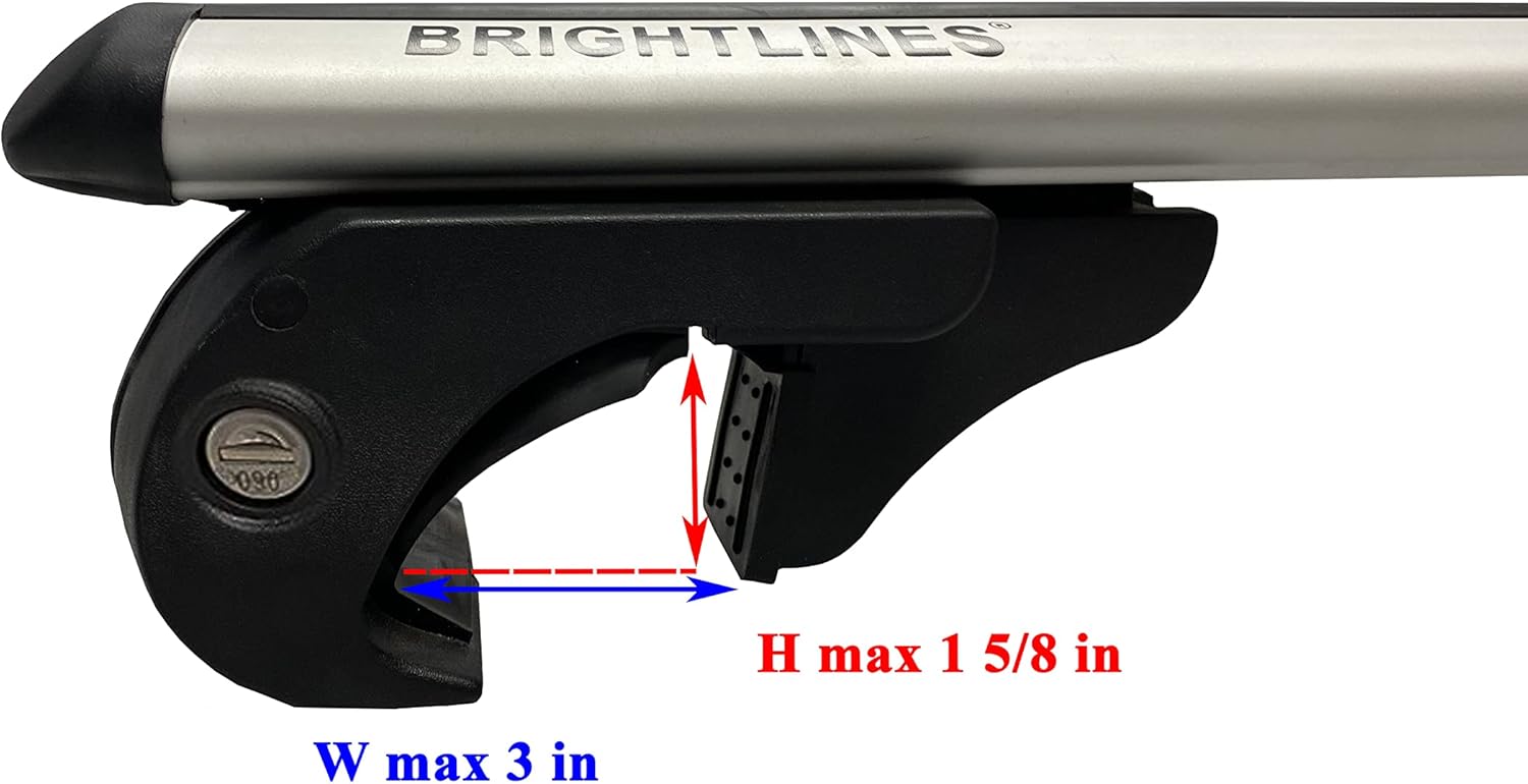 BRIGHTLINES Cross Bars Roof Bars Roof Racks Compatible with 2003-2008 Pontiac Vibe