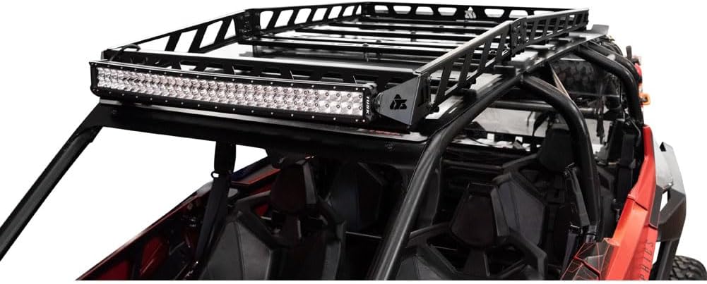Tusk UTV Adventure Roof Rack Rack with Force Roof and V2 30 inch Lt. Bar for POLARIS RZR Turbo R 4 Ultimate 2022
