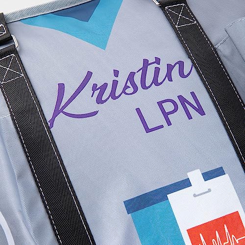 Nurse Tote Bag with Personalized Name Occupation Role Canvas Zipper Nurse Bag with Pocket Custom LPN RN Tote Bag