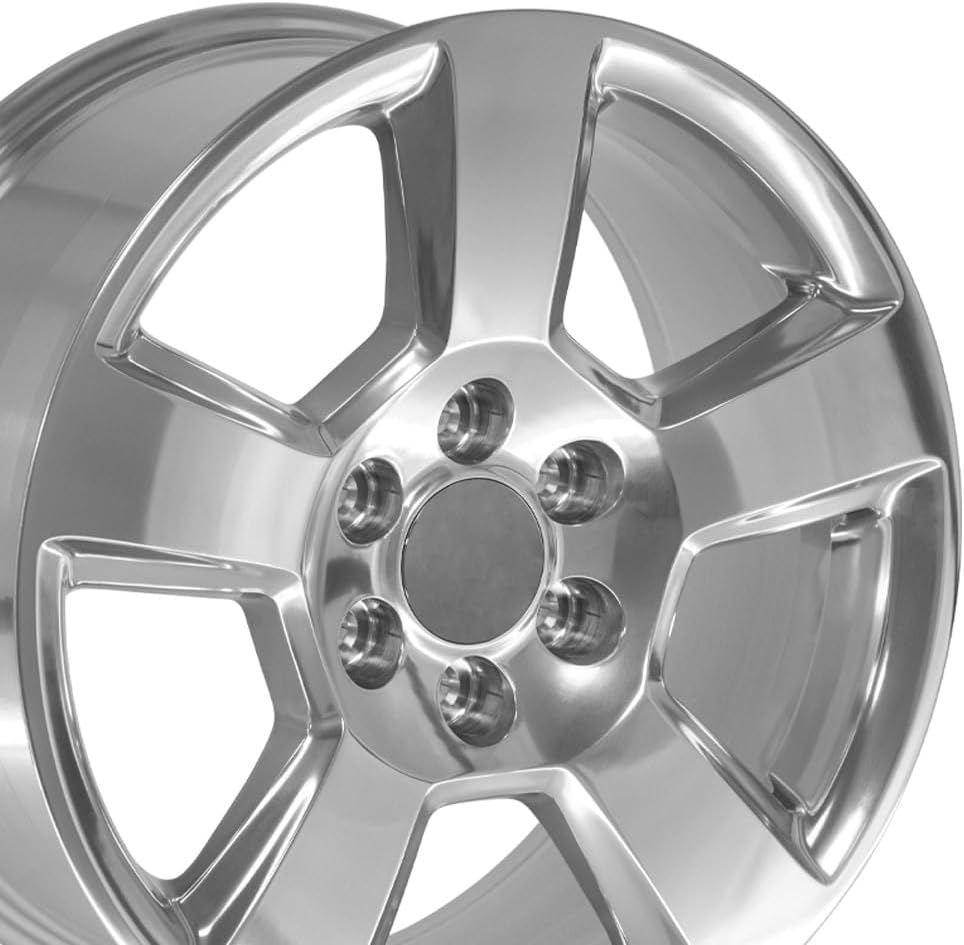 OE Wheels LLC 20 inch Rim Fits 6x139.7 Silverado Suburban Tahoe Sierra Yukon Escalade CV76 20x9 Polished Wheels Hollander: 5652