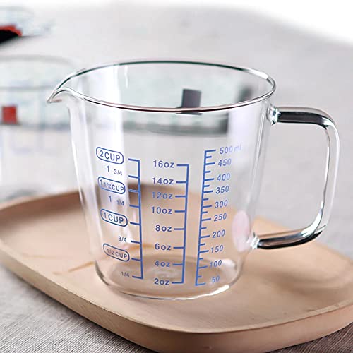 250ml 500ml Heat-resisting Glass Measuring Cup Milk Scale Microwave Measure Jug (250ml)