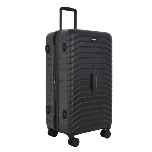 Wrangler Trunk Spinner Set, Black, 2 Luggage & 2 Packing Cubes
