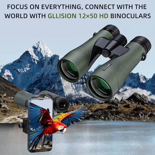 10X42 Professional HD Binoculars for Adults with Phone Adapter, High Power Binoculars with BaK4 prisms, Super Bright Lightweight & Waterproof Binoculars Perfect for Bird Watching, Hunting, Stargazing