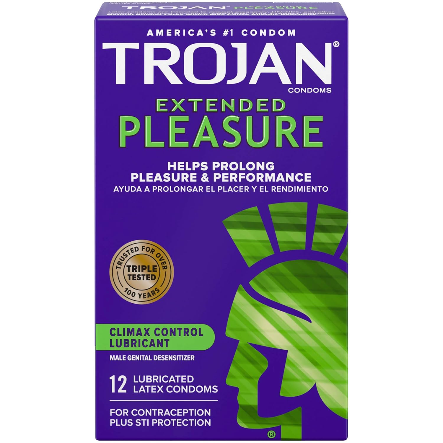 TROJAN Magnum BareSkin Large Condoms 24 Count and EXTENDED PLEASURE Climax Control Condoms 12 Count Bundle