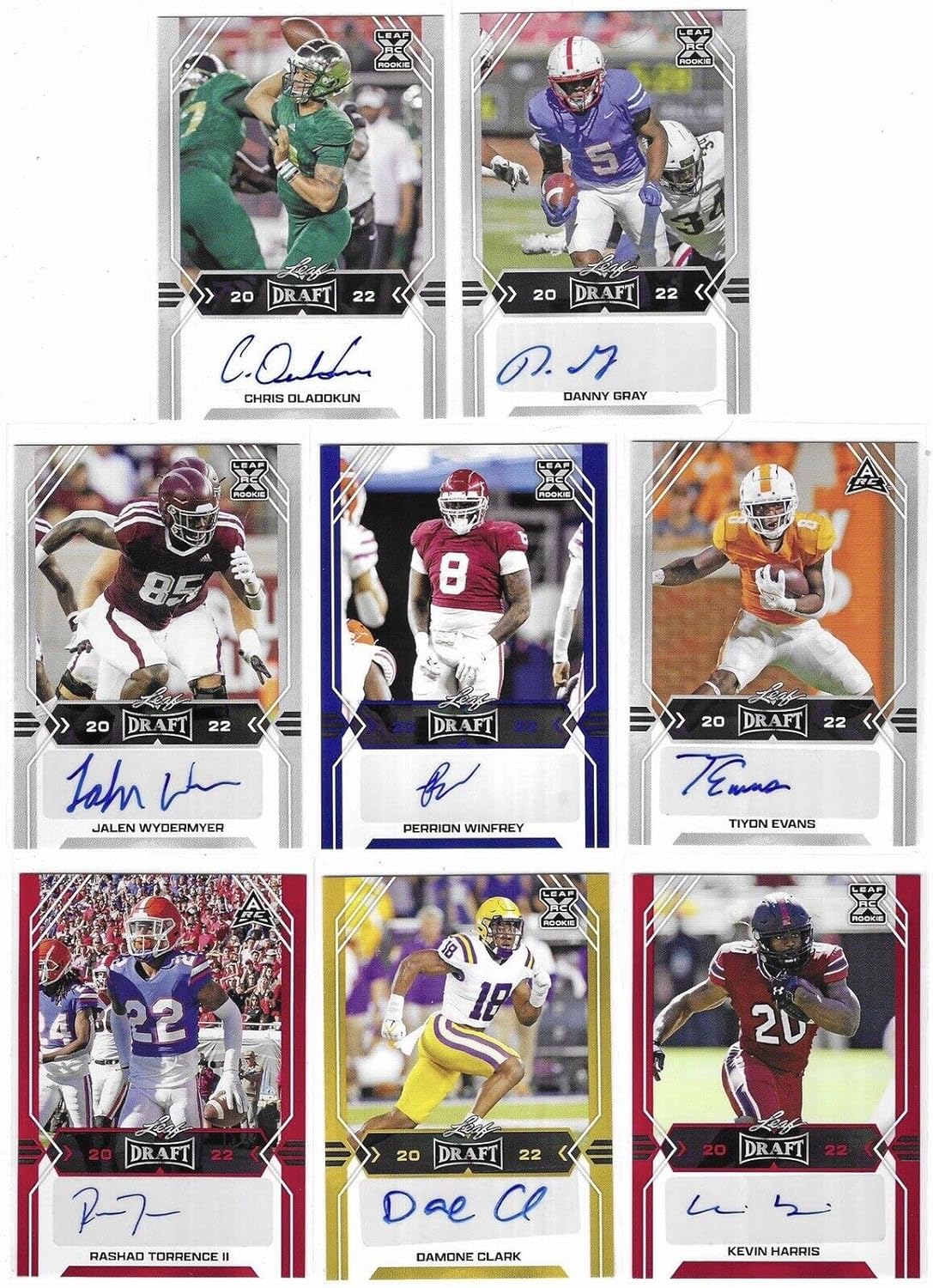 2022 Leaf Draft Football box (TWO Autograph cards & 1 Metal card/bx)