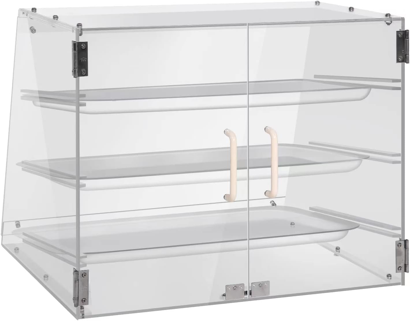 3 Tray Commercial Countertop Bakery Display Case with Rear Doors - 21