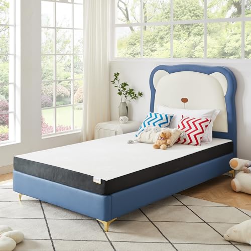 6 Inch Gel Memory Foam Twin XL Mattress Medium-Firm Waterproof Twin Bed Mattress for Bunk Bed, Trundle Bed, Pressure Relief Mattress for Kids Adults CertiPUR-US Certified Mattress in a Box