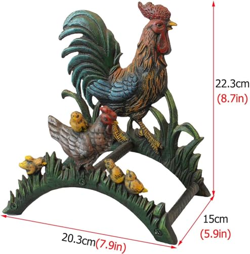 Garden Hose Holder Cast Iron Heavy Duty Water Hanger, Retro Water Pipe Wall Hanging Rack - Cast Iron, Home Farmhouse Craft Decor, 20.3x15x22.3cm