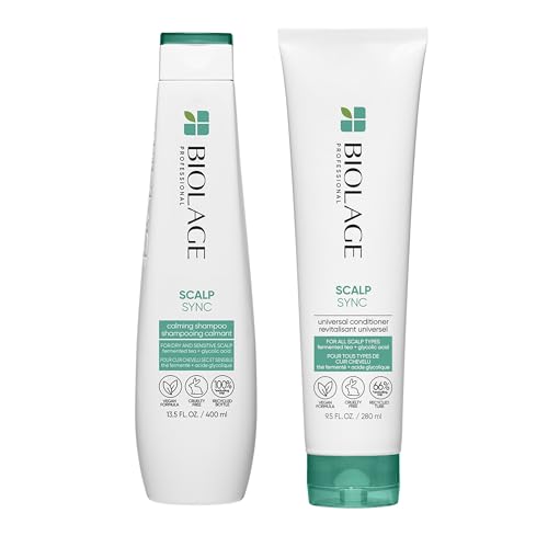Biolage Scalp Sync Calming Shampoo & Universal Conditioner Set | Calms & Hydrates Dry or Irritated Scalp | Paraben & Silicone Free | For Sensitivity Control | Vegan & Cruelty Free