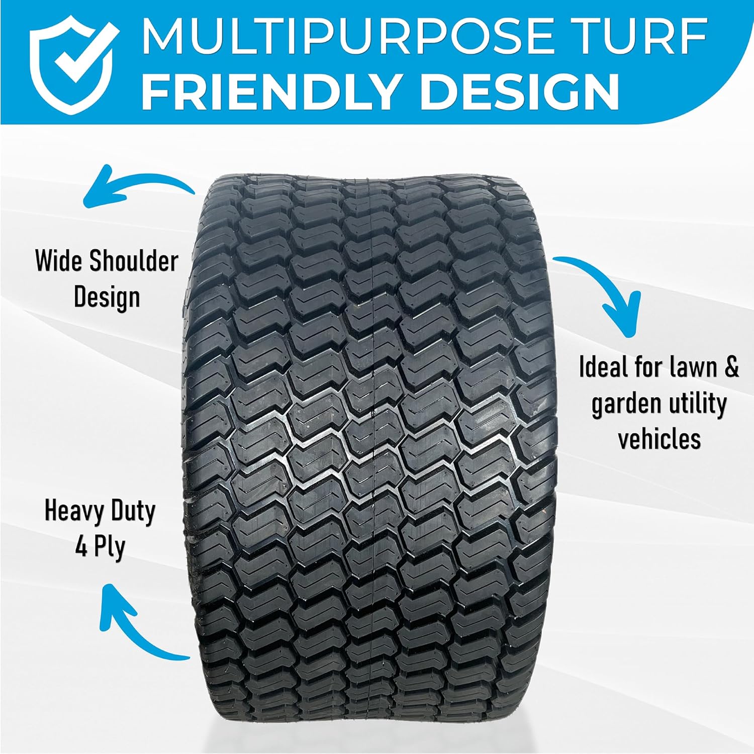 OTR Grassmaster Turf Tire (18x8.50-8 Pair) With TR412 Valve Stems