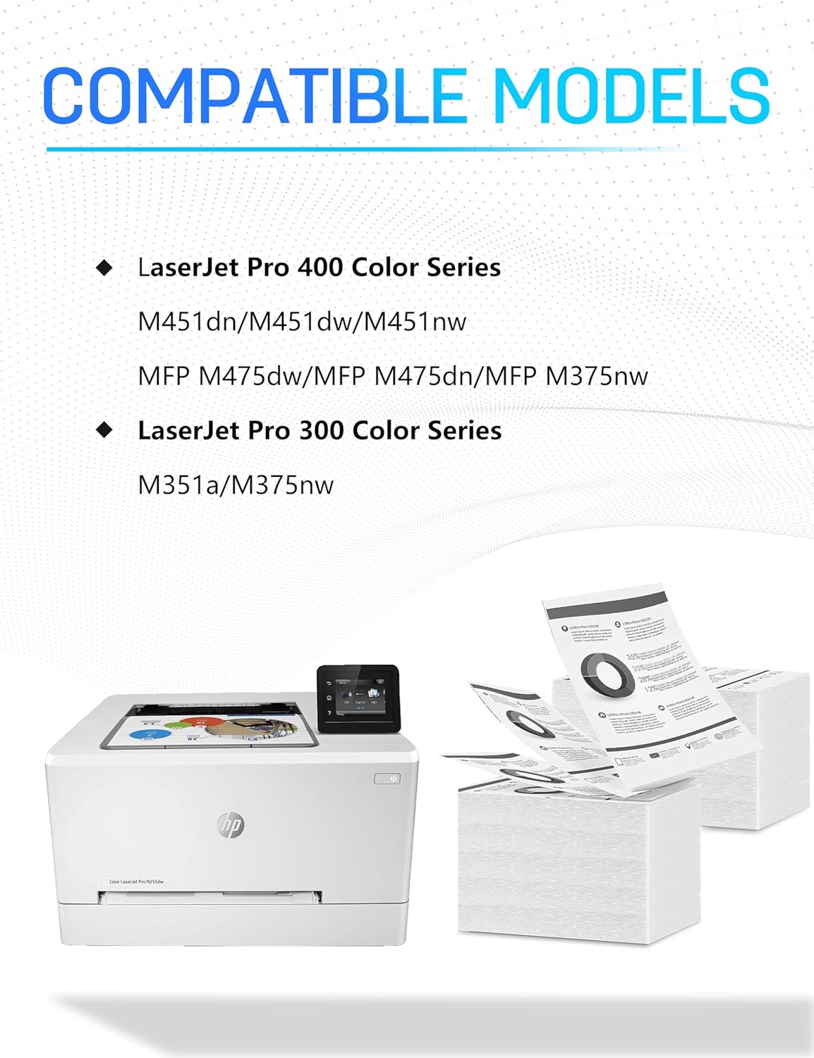 305a Toner Cartridge - Replacement for HP 305A 305X CE410A CE410X for Laserjet Pro 400 M451dn M451nw M451dw MFP M475dn Pro 300 M375nw Printer(Black, Cyan, Magenta, Yellow,4 Pack)