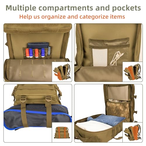 Military Tactical Backpack 45L Large Army Assault Pack 3 Day Bug Out Bag Molle Daypack Camping Outdoor Rucksack For Unisex Backpacks Black