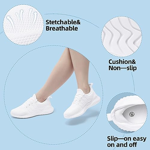 Womens Slip On Walking Shoes，Memory Foam Lightweight Comfort Casual Workout shoes,Yoga Or Tennis Or Running Sneakers