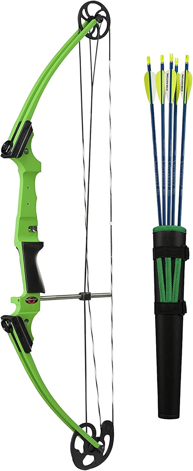 Genesis Archery Compound Bow Archery Kit w/Adjustable Draw Length 15