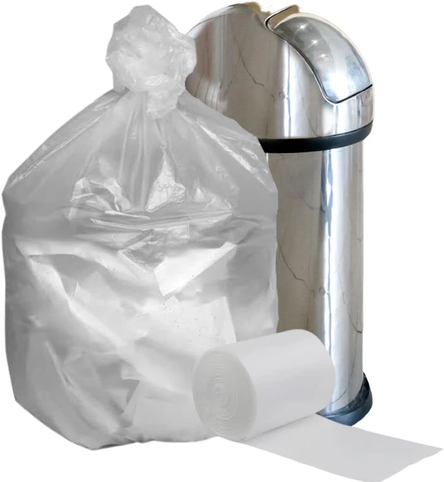 Plasticplace 33 Gallon Trash Bags │ 11 Microns │ Clear High Density Garbage Can Liners │ 33” X 40” (500Count)