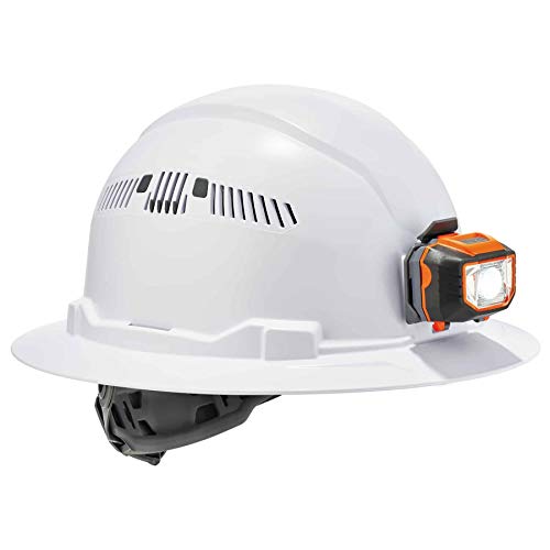 Vented Hard Hat , Full Brim Style, Ratchet Suspension, Class C, Ergodyne Skullerz 8973,White