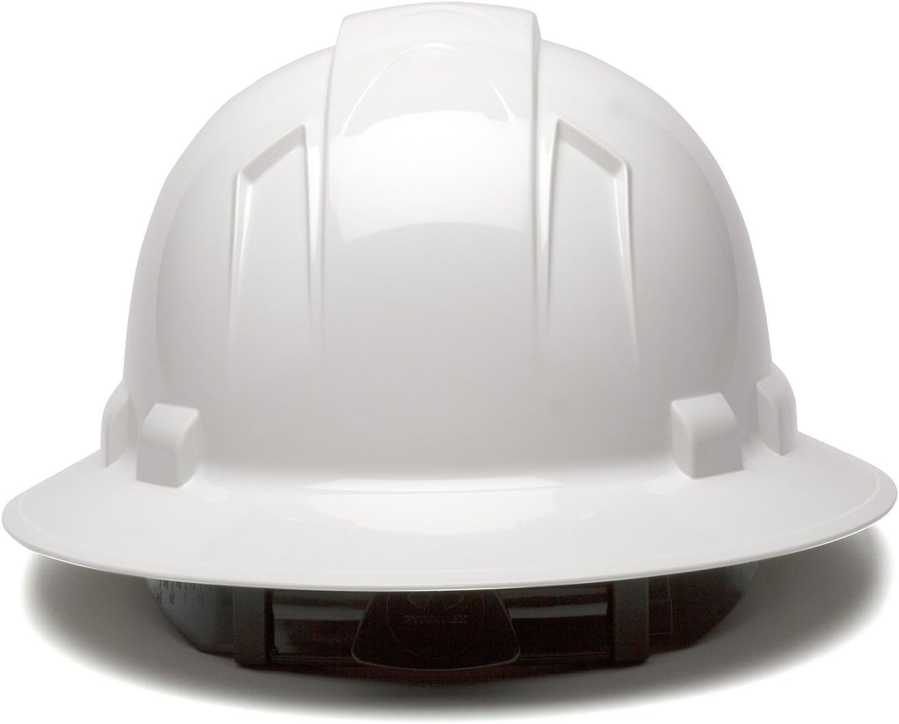 Pyramex Ridgeline Full Brim Hard Hat 6 Point Ratchet White