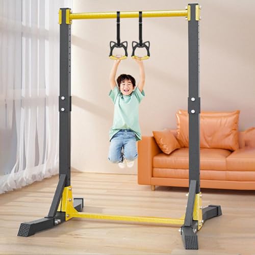 Pull Up Station, Portable Foldable Pullup Bar Pull Up Stand Adjustable Multifunction Fitness Power Tower Dip Rack Exercise Squat Stand with Barbell Holder for Outdoor Workout 400 lbs