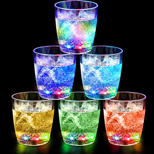 10oz Plastic Light up Glasses LED Drinking Liquid Activated Glow Party Favor Multicolor Neon Glasses for Disco Bar