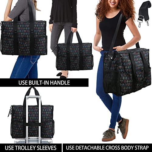 ABAMERICA Personalized Nurse Bags for Work Nursing Bag Waterproof Organizing Zip Top Clinical Bag for Nursing Students