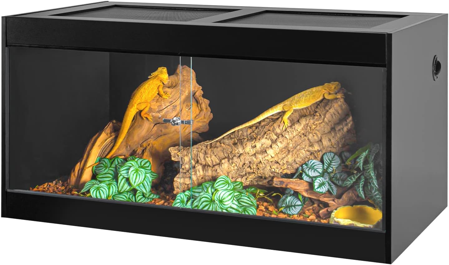 OIIBO 120 Gallon Reptile Original Wood Enclosure 48