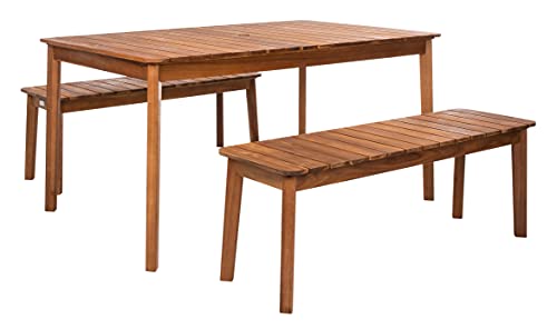 SAFAVIEH Outdoor Collection PAT7082 Dining Set, Grey