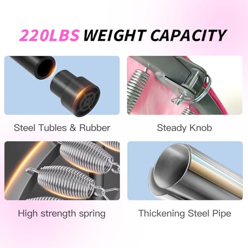 Ativafit 36'' Trampoline for Kids Foldable Mini Toddler Trampoline with Comfortable Foam Handle Play Indoor Outdoor Home Use for Boys Girls for Fun