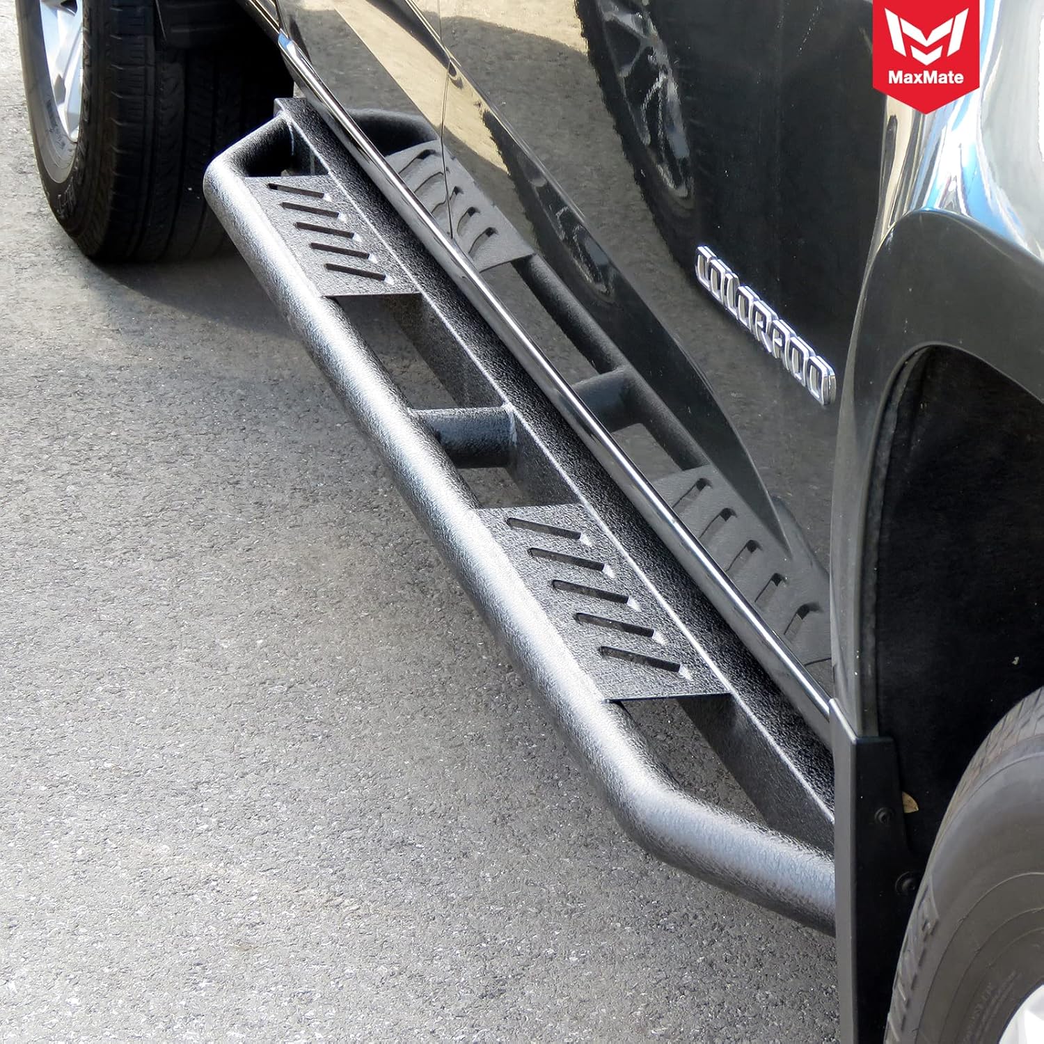 MaxMate Side Armor Compatible with 2015-2024 Chevy Colorado GMC Canyon | Crew Cab | AM2C20178MX | Side Step Rails Nerf Bars Running Boards