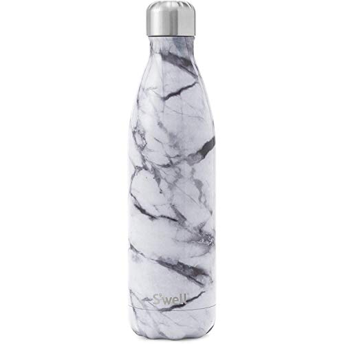 S'well Stainless Steel Water Bottle 17 ounces Blue Foliage Triple Layered Vacuum Insulated Containers Keeps Drinks Cold for 36 Hours and Hot for 18 Perfect for On the Go