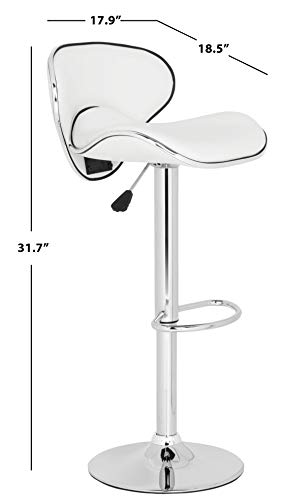 Safavieh Home Collection Shambi Black Adjustable Swivel Gas Lift 24-30.1-inch Bar Stool