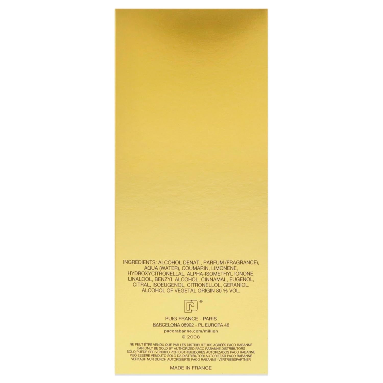 Paco Rabanne 1 Million/Paco Rabanne EDT Spray 3.3 oz (m)