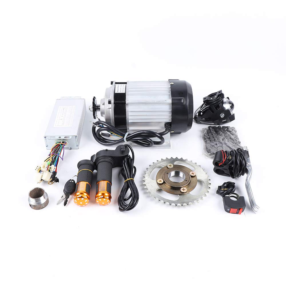 Electric Pedicab Motor Kit, 500W 48V Electric Motorized Electric Bike Conversion Kit Brushless Geared Motor Kit Electric Ricksha for Electric E-Tricycle Rickshaw/Three-Wheel, Max Load Capacity 300 KG