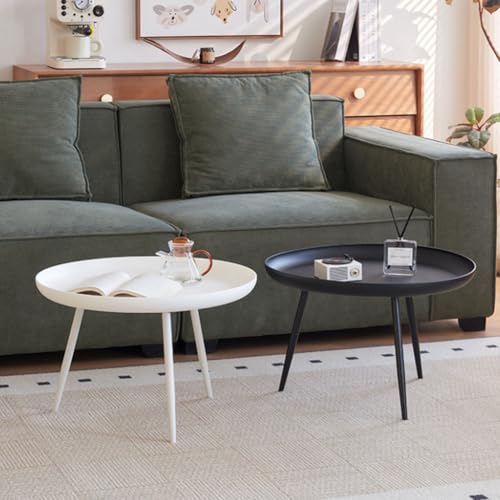 Round End Table with Storage for Living Room, 15.75